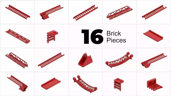 TwindBricks3D - 16 Building Ladder collection