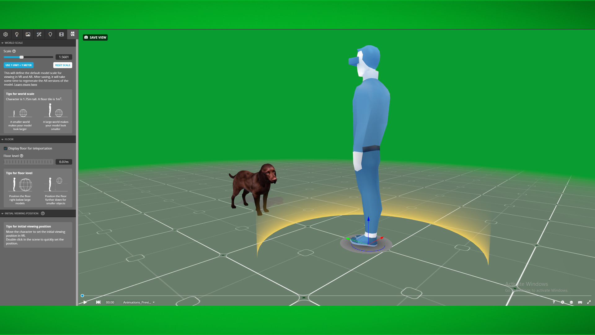 Field Spaniel Dog Low-poly 3D model_12