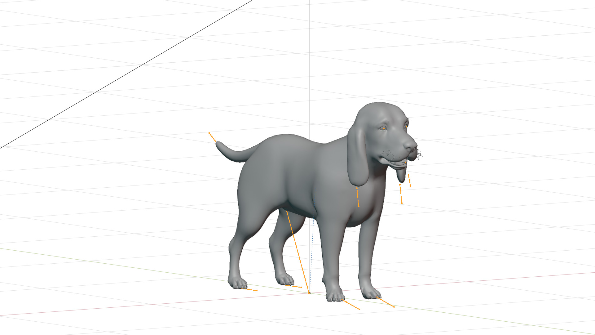 Field Spaniel Dog Low-poly 3D model_34