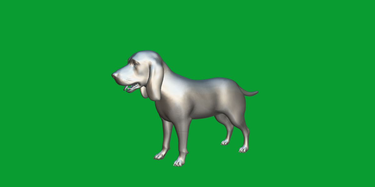 Field Spaniel Dog Low-poly 3D model_26