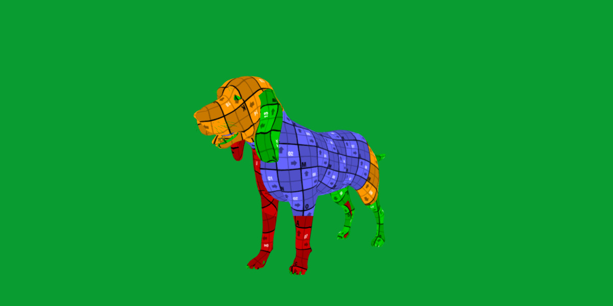 Field Spaniel Dog Low-poly 3D model_27