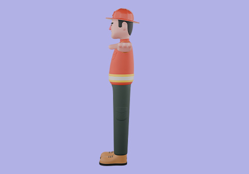 Stylized 3D Firefighter Character - Cartoon Male Rescue Hero 3D model_3