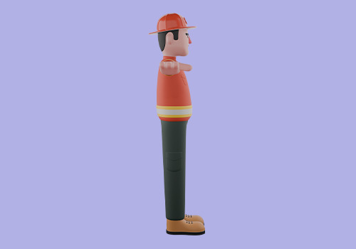 Stylized 3D Firefighter Character - Cartoon Male Rescue Hero 3D model_5