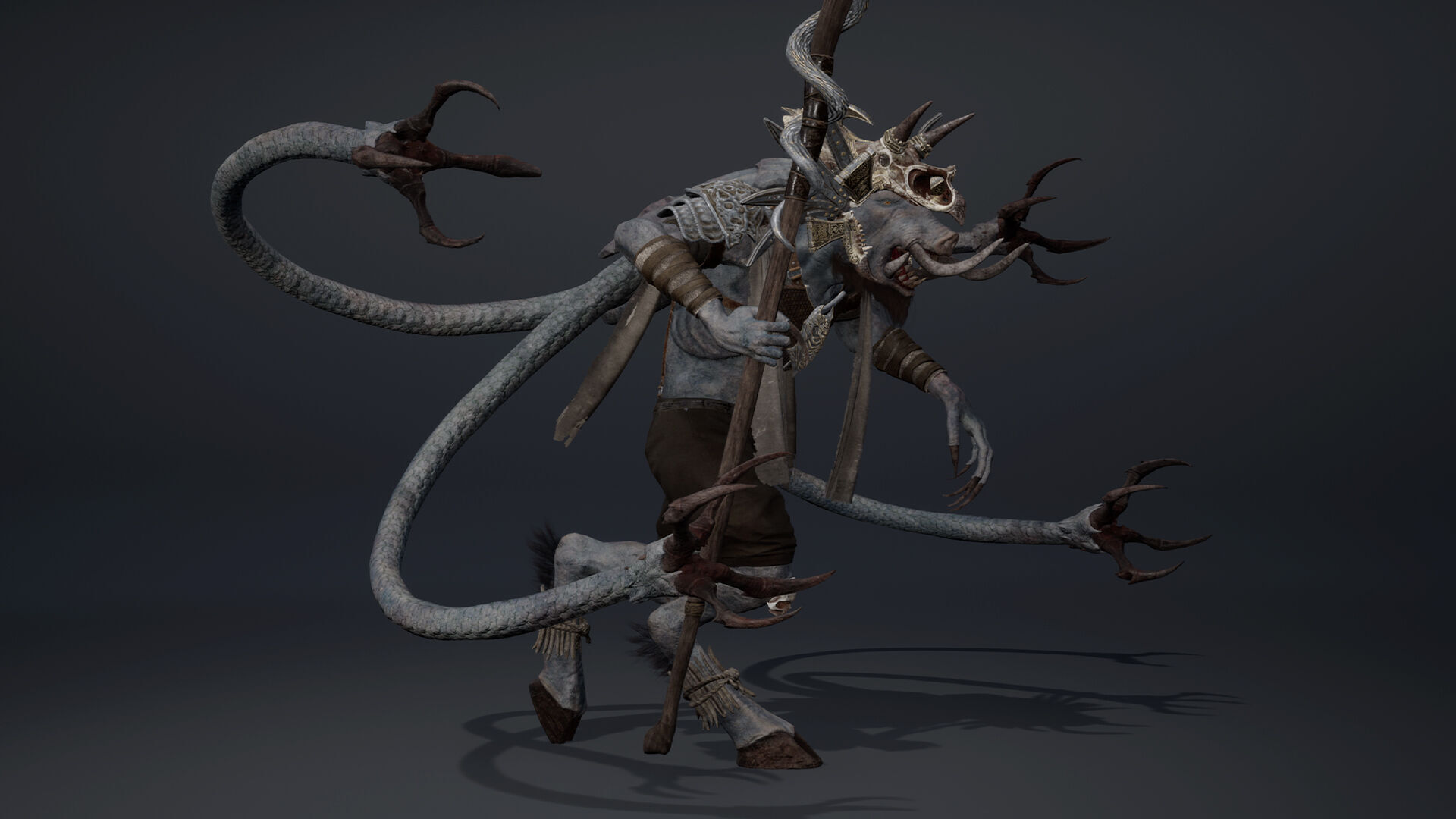 Thunder Mage Tentacle Low-poly 3D model_20