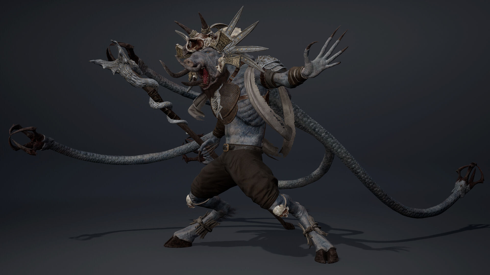 Thunder Mage Tentacle Low-poly 3D model_8