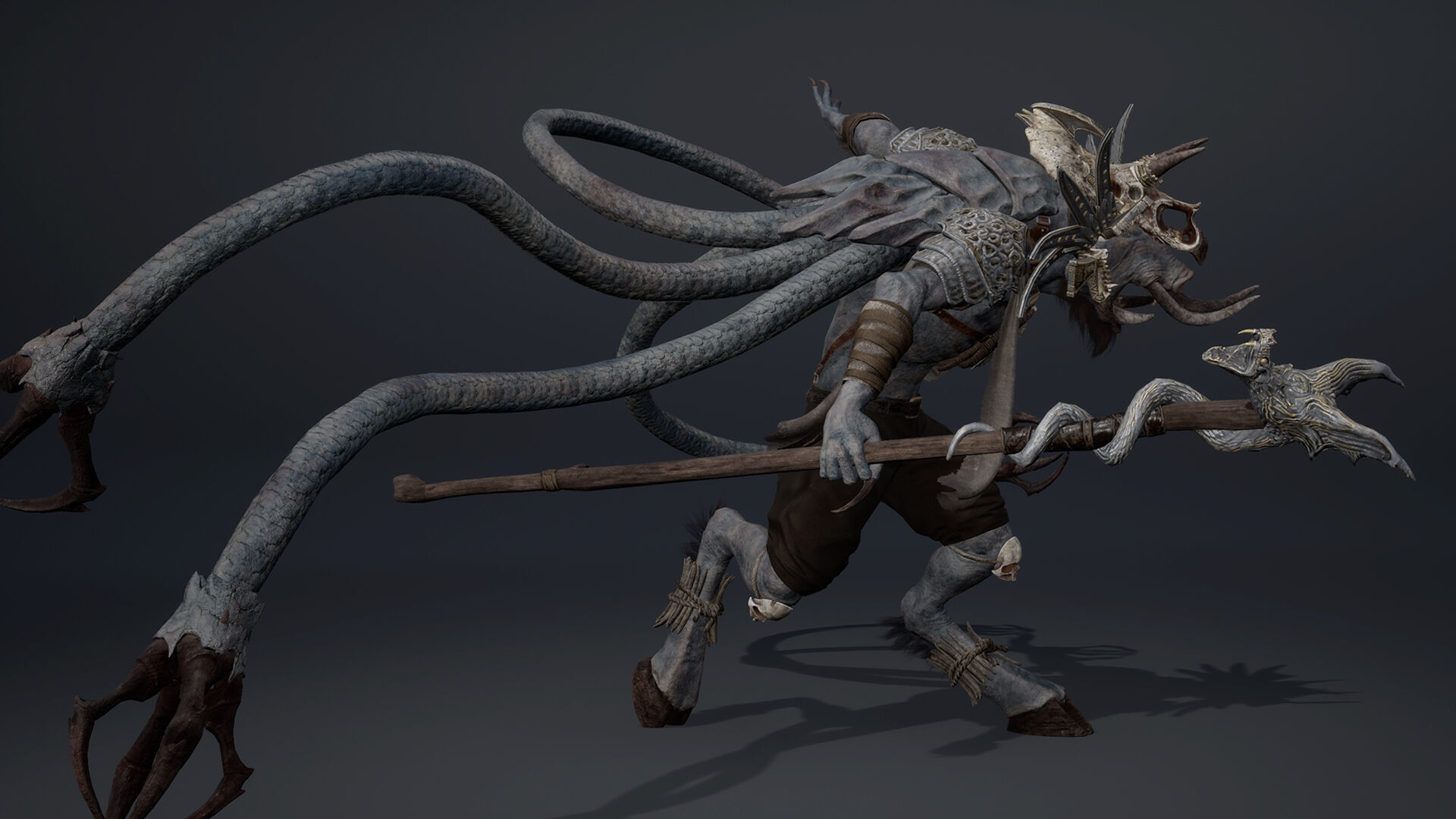 Thunder Mage Tentacle Low-poly 3D model_11