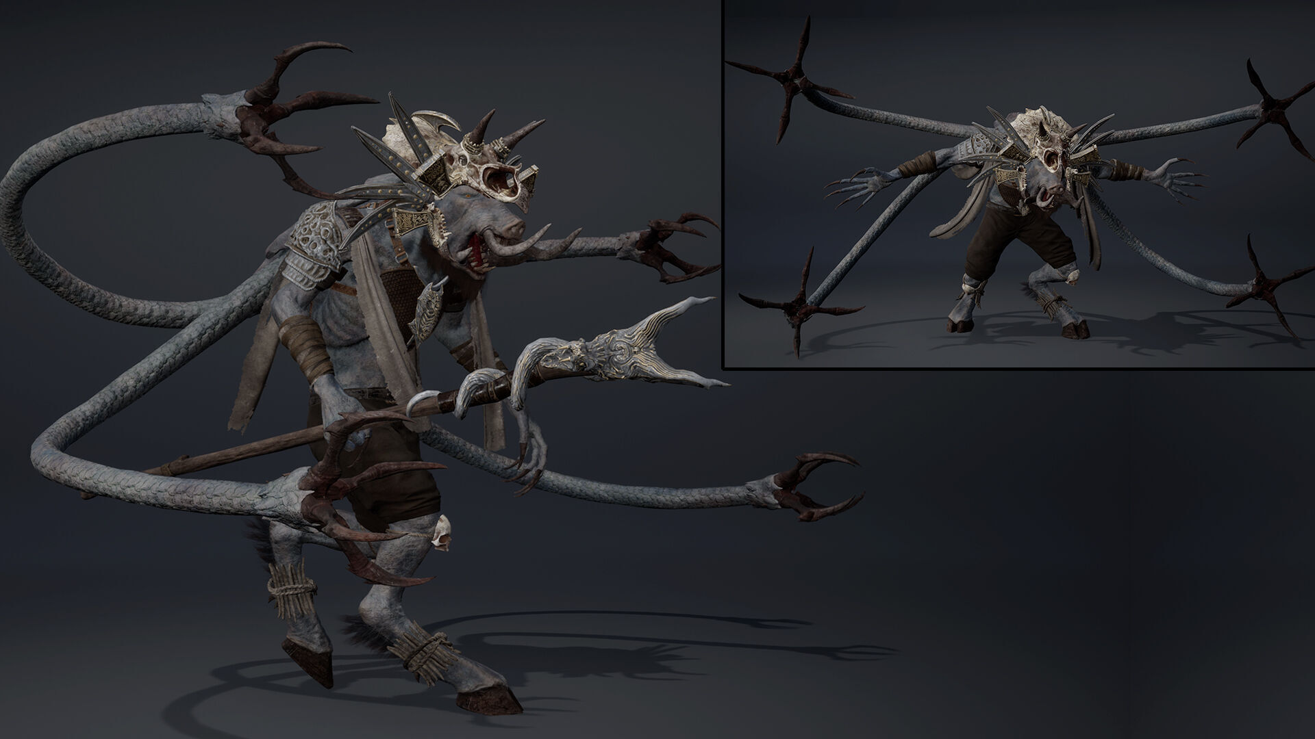 Thunder Mage Tentacle Low-poly 3D model_19