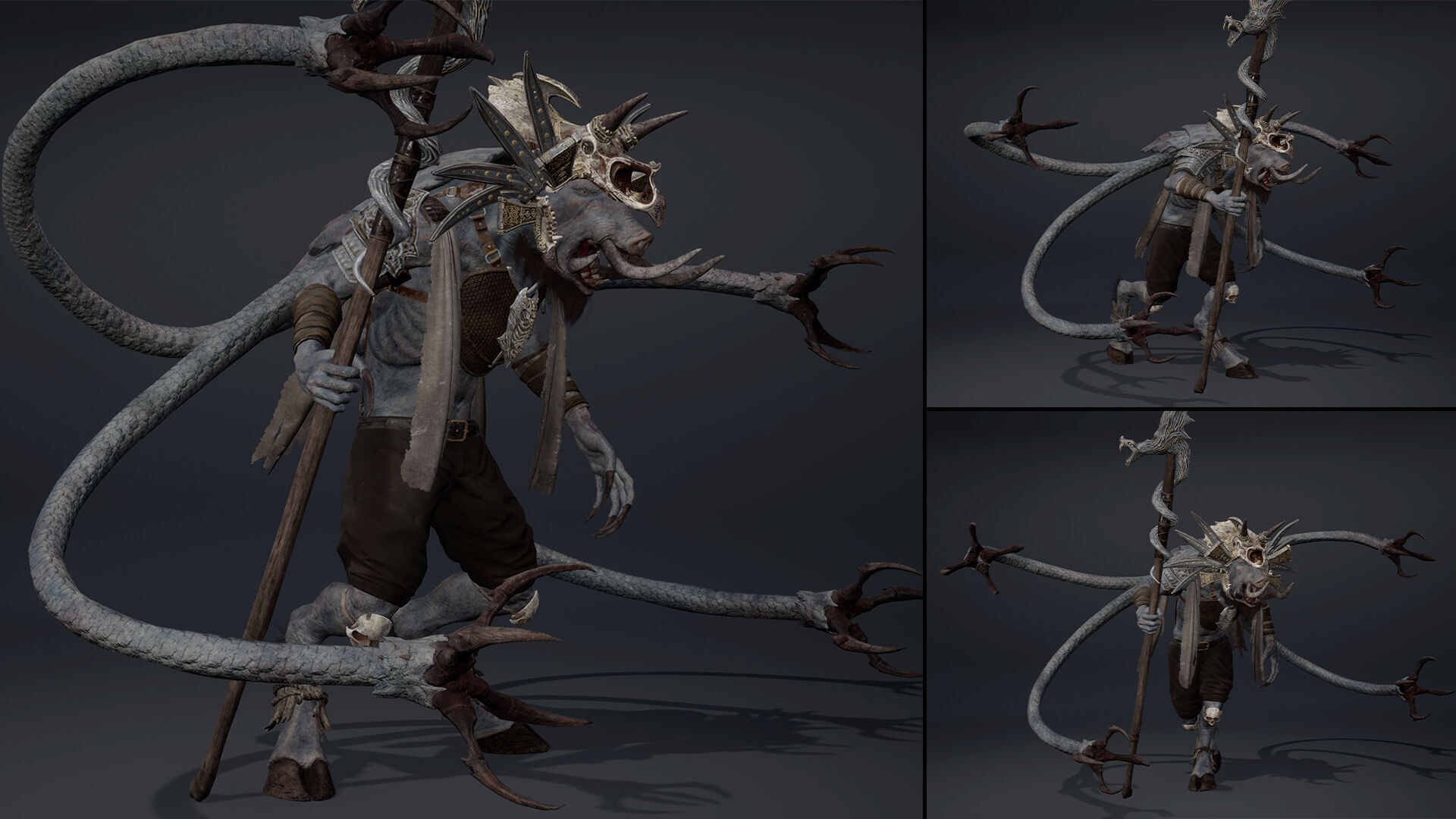 Thunder Mage Tentacle Low-poly 3D model_5