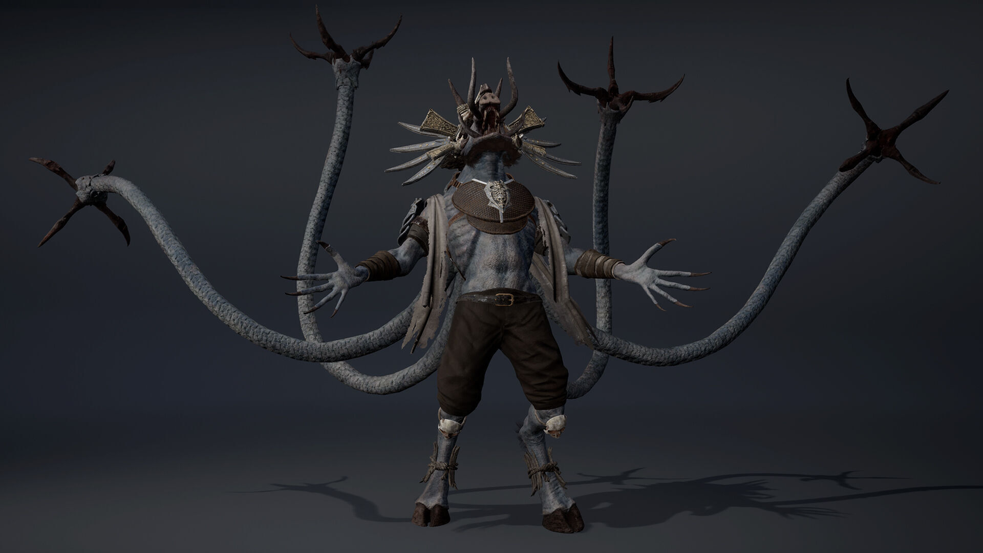 Thunder Mage Tentacle Low-poly 3D model_15