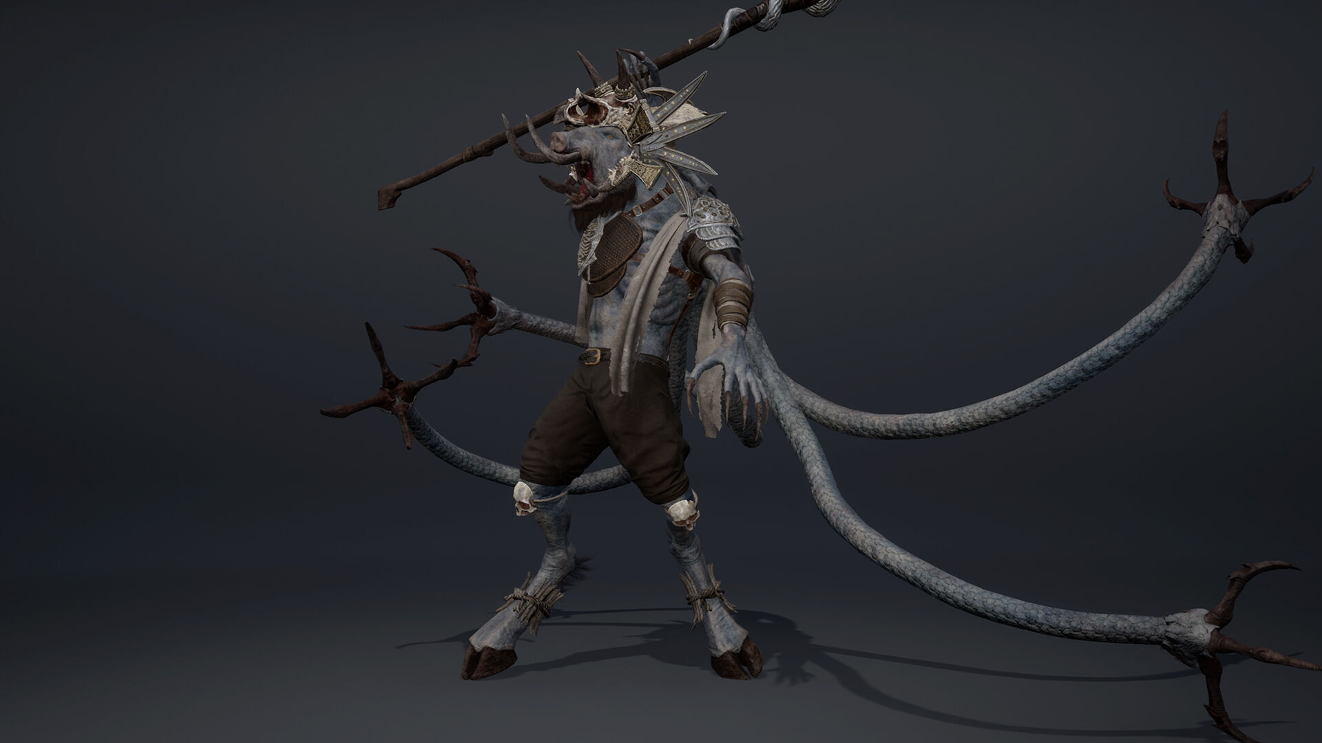 Thunder Mage Tentacle Low-poly 3D model_12