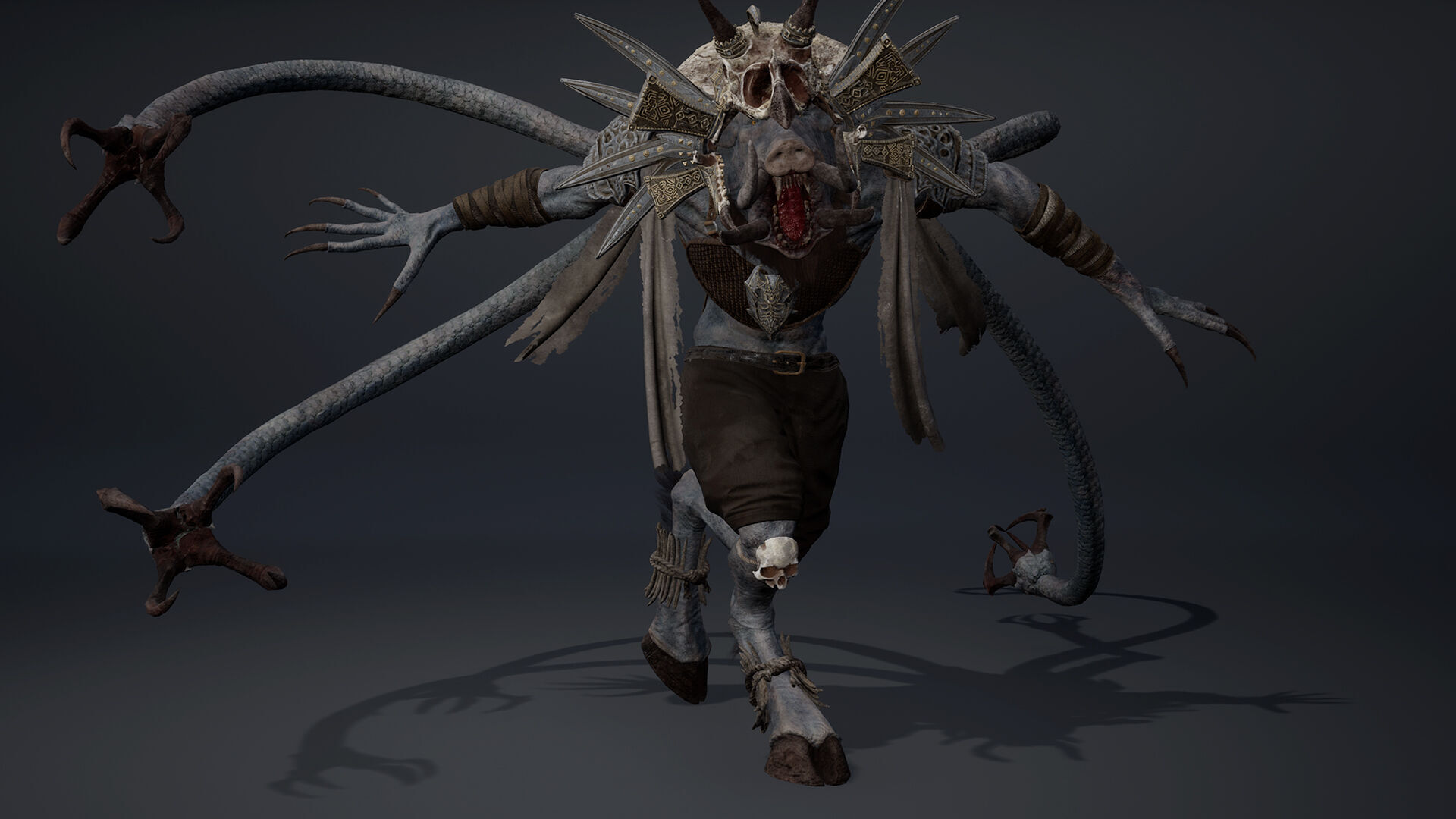 Thunder Mage Tentacle Low-poly 3D model_16