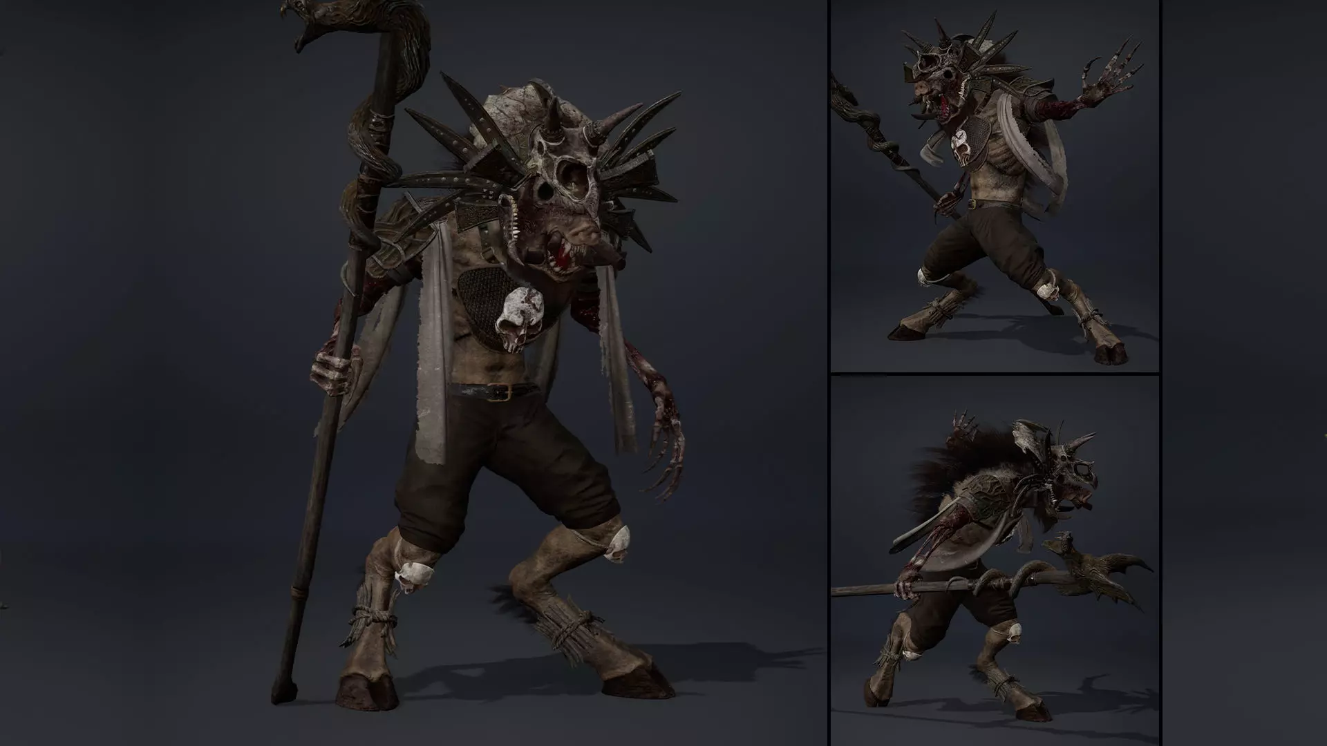 Thunder Mage Damaged Low-poly 3D model_0