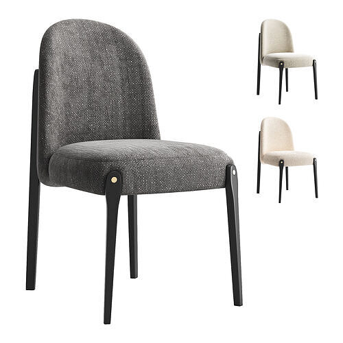 Bottoni Dining Chair Low-poly 3D model