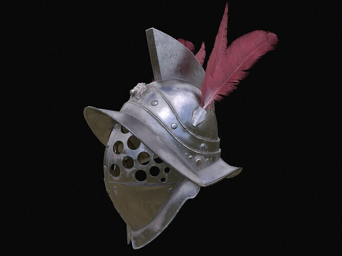 Gladiators Helmet PBR Low-poly 3D model