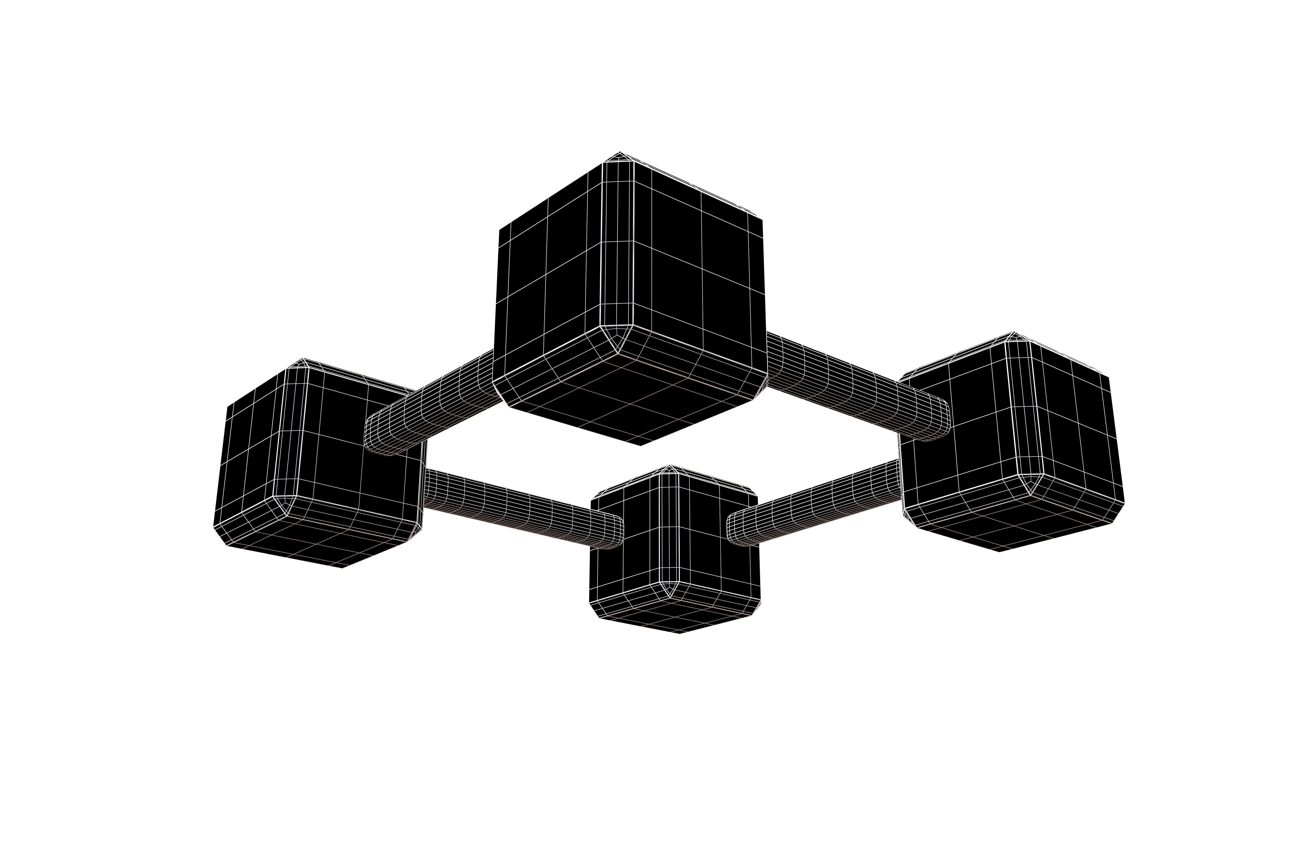 Blockchain Icon V4 003 Low-poly 3D model_7
