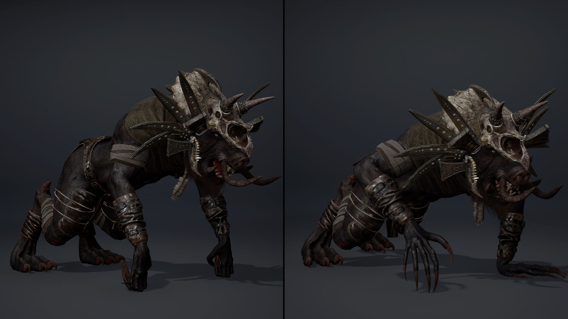 Thunder Mage Arm1 Brutal Low-poly 3D model_10