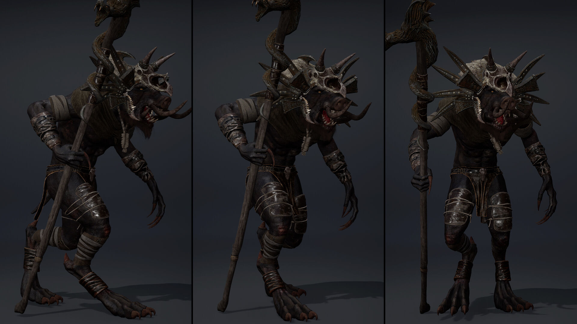 Thunder Mage Arm1 Brutal Low-poly 3D model_16