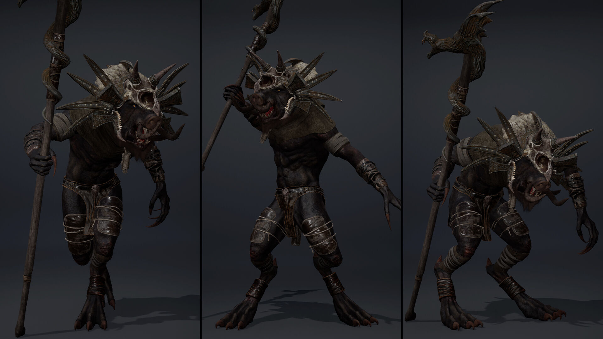 Thunder Mage Arm1 Brutal Low-poly 3D model_12