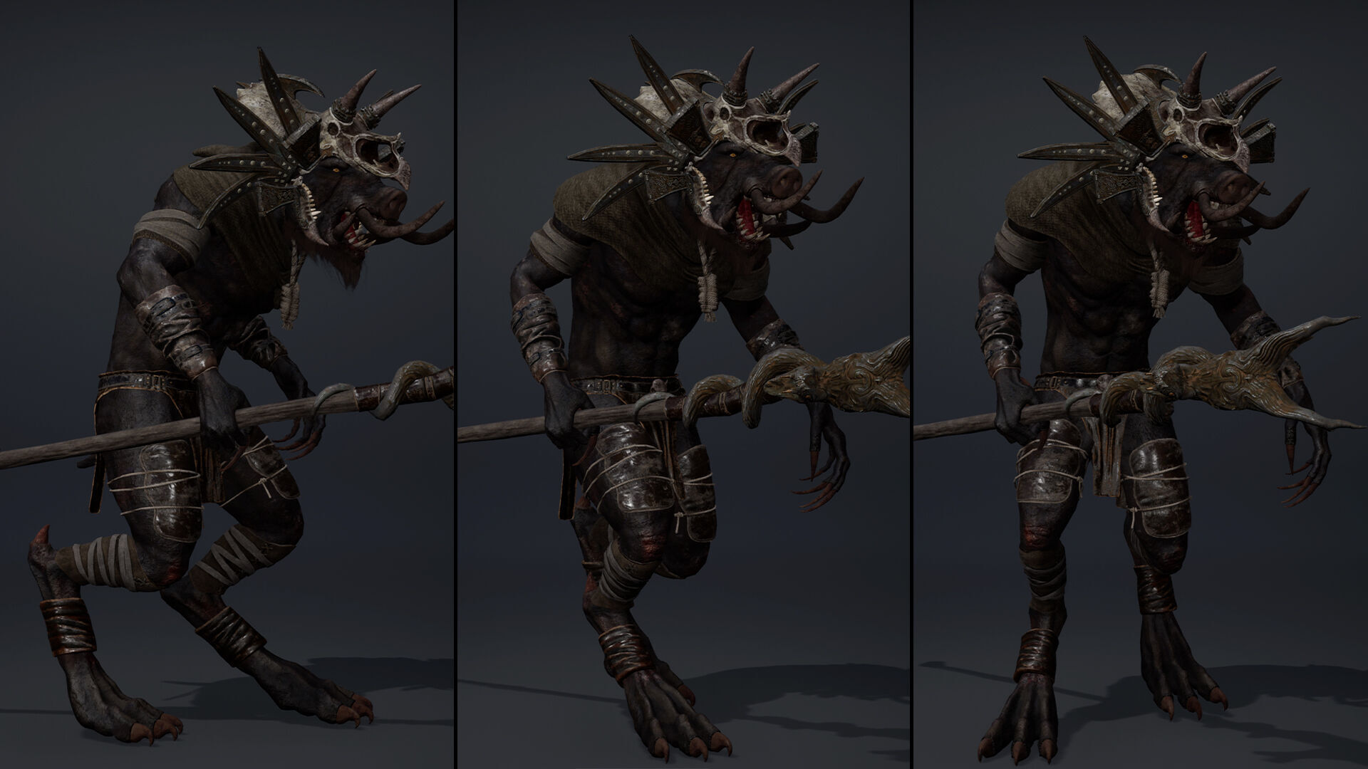 Thunder Mage Arm1 Brutal Low-poly 3D model_13