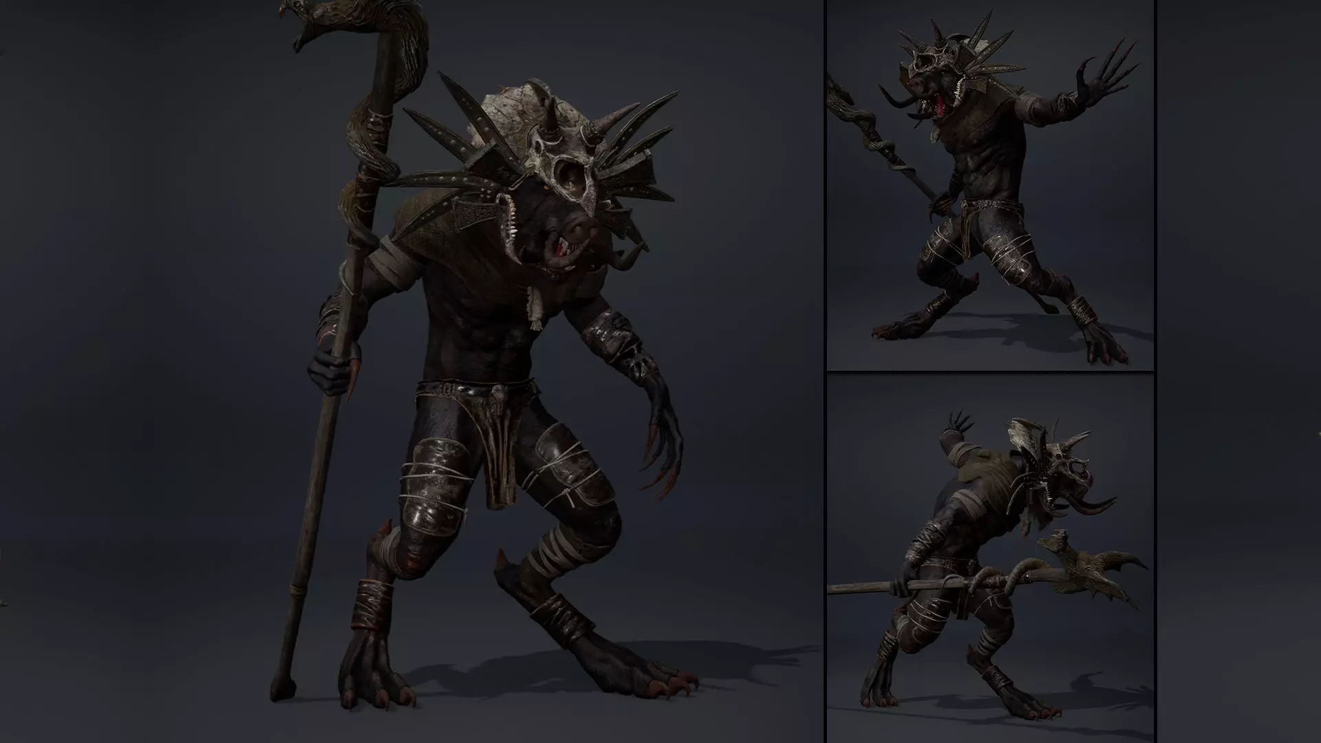 Thunder Mage Arm1 Brutal Low-poly 3D model_0