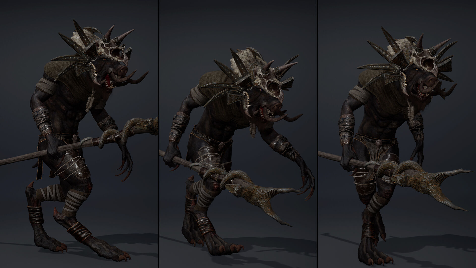 Thunder Mage Arm1 Brutal Low-poly 3D model_14