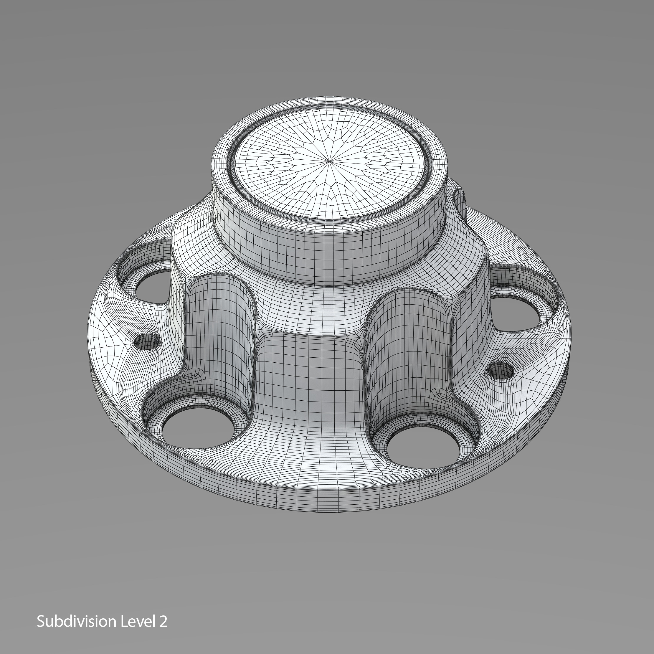 Chevrolet Rally Wheel Center Hub Cap 5x127 3D print model_10