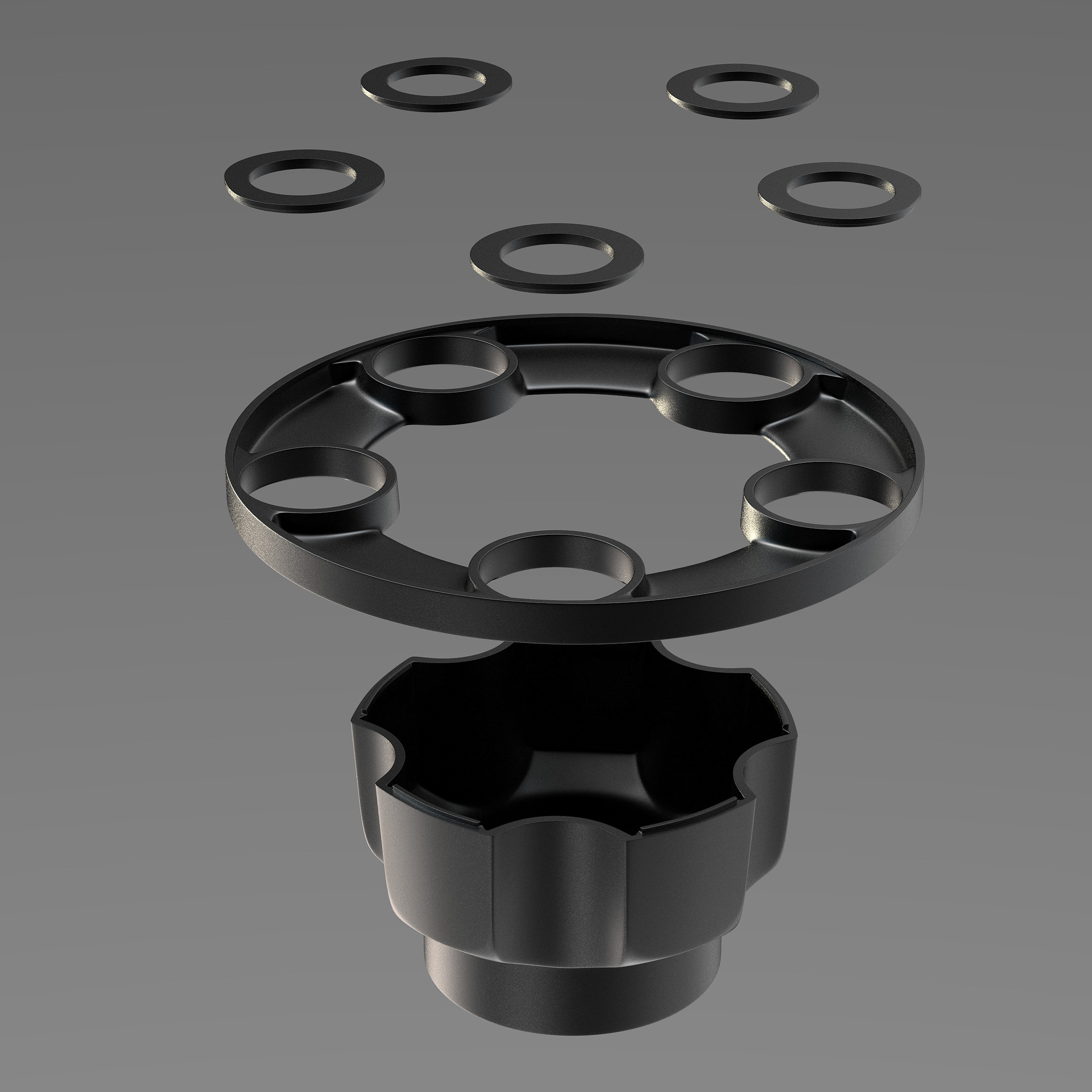 Chevrolet Rally Wheel Center Hub Cap 5x127 3D print model_7