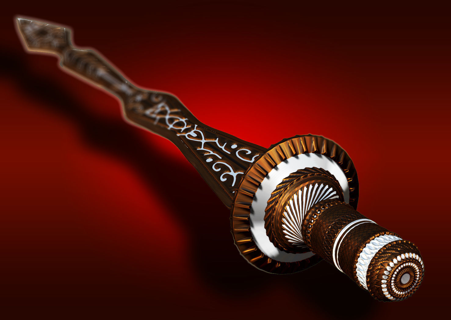 A Sword worthy of a King Low-poly 3D model_2