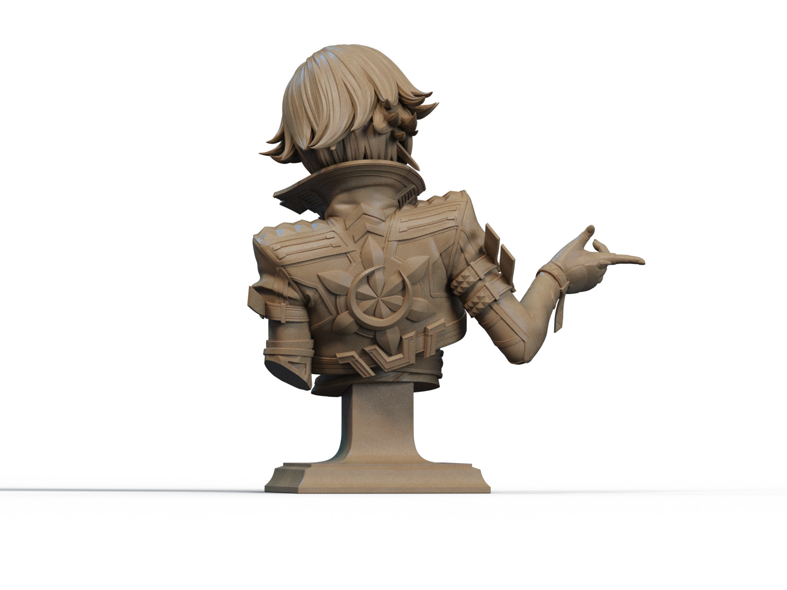 Luna Snow Bust 3D Print 3D print model_2