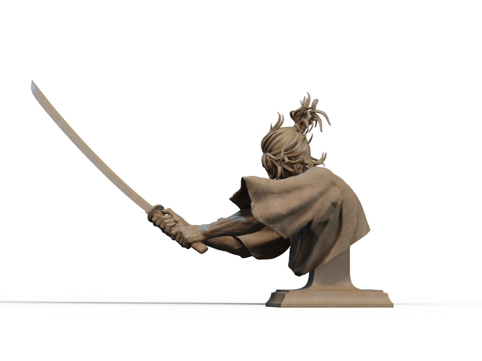 Musashi Miyamoto Bust 3D Print 3D print model_1