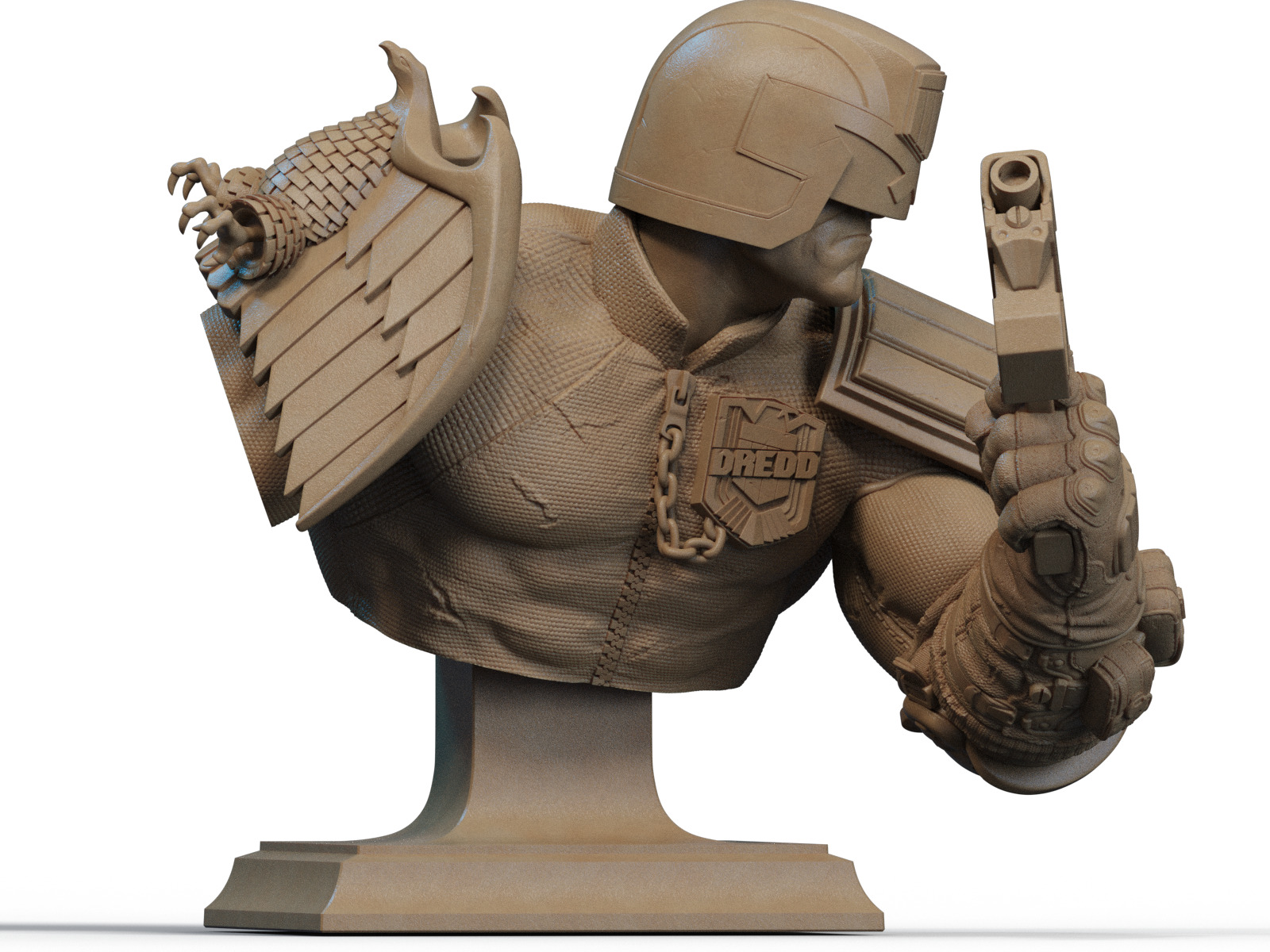 Judge Dredd Bust 3D Print 3D print model_1