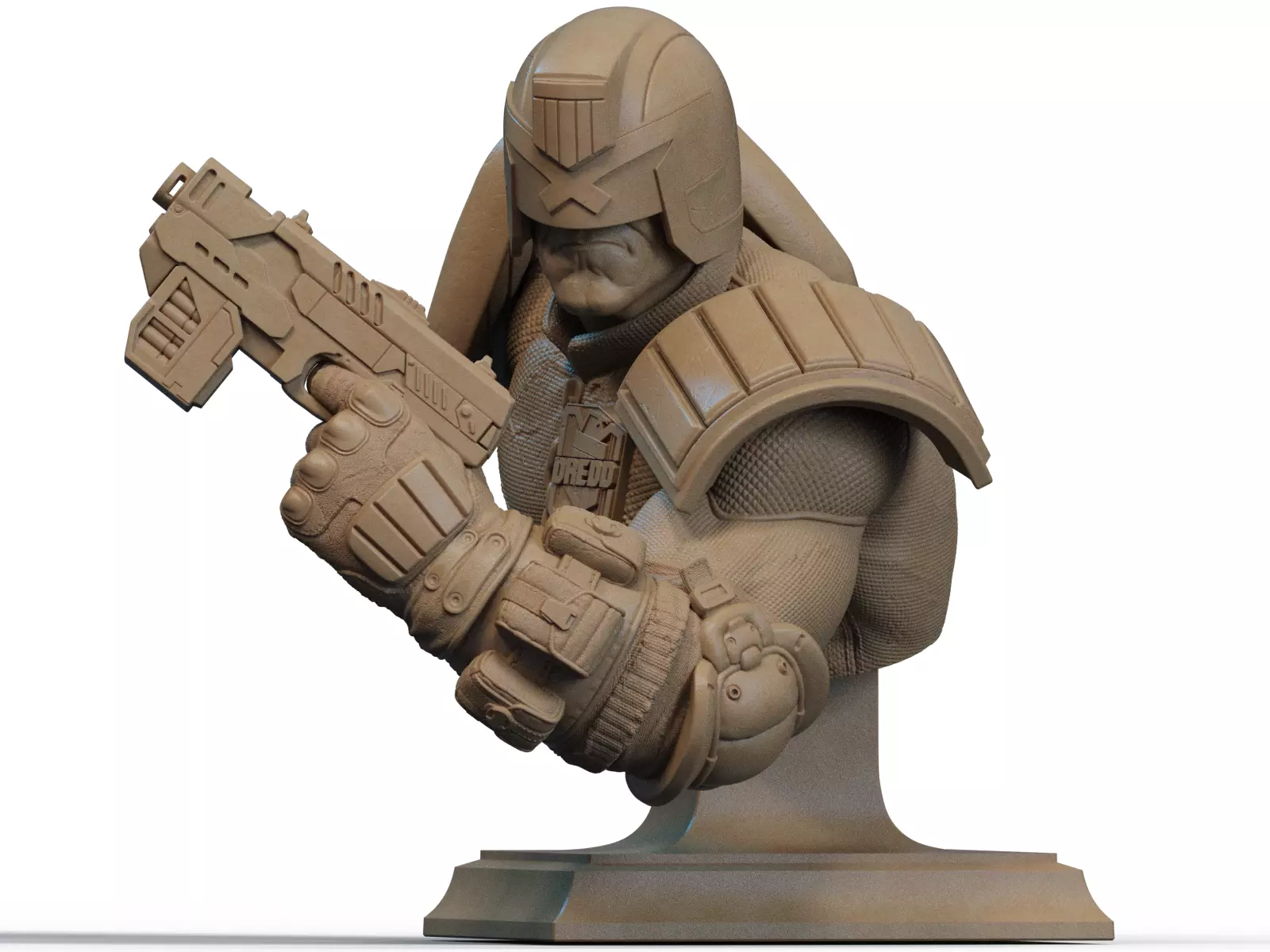 Judge Dredd Bust 3D Print 3D print model_0