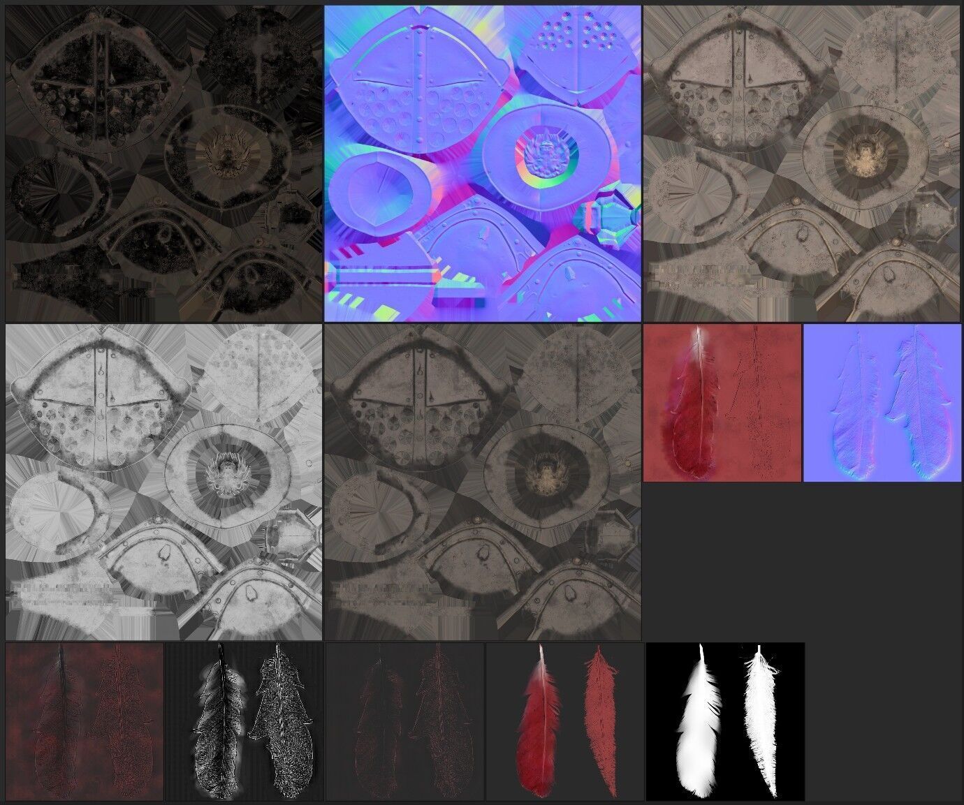 Gladiators Helmet Low-poly 3D model_15