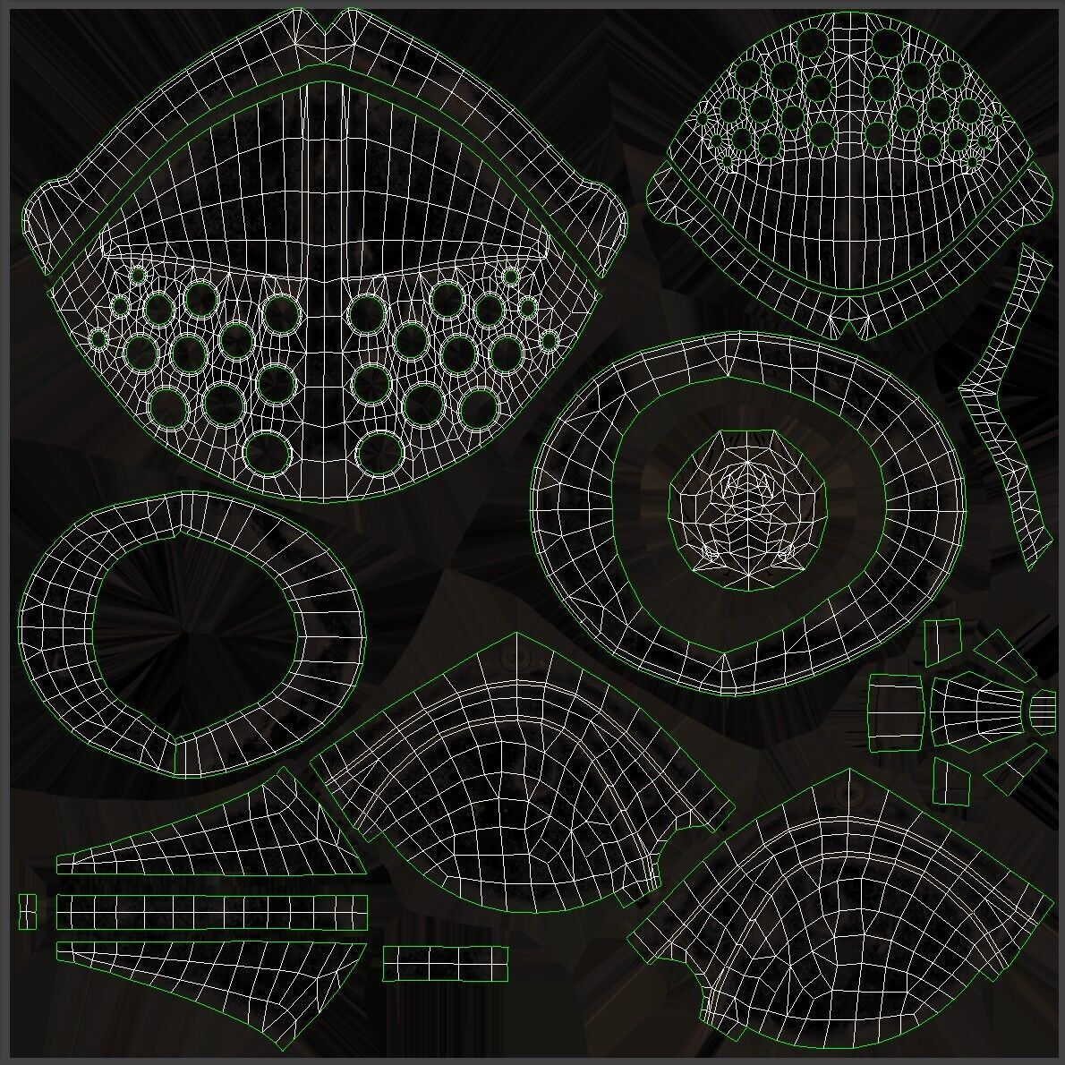 Gladiators Helmet Low-poly 3D model_16