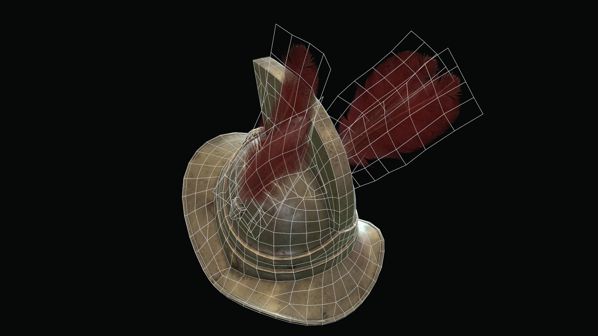 Gladiators Helmet Low-poly 3D model_10