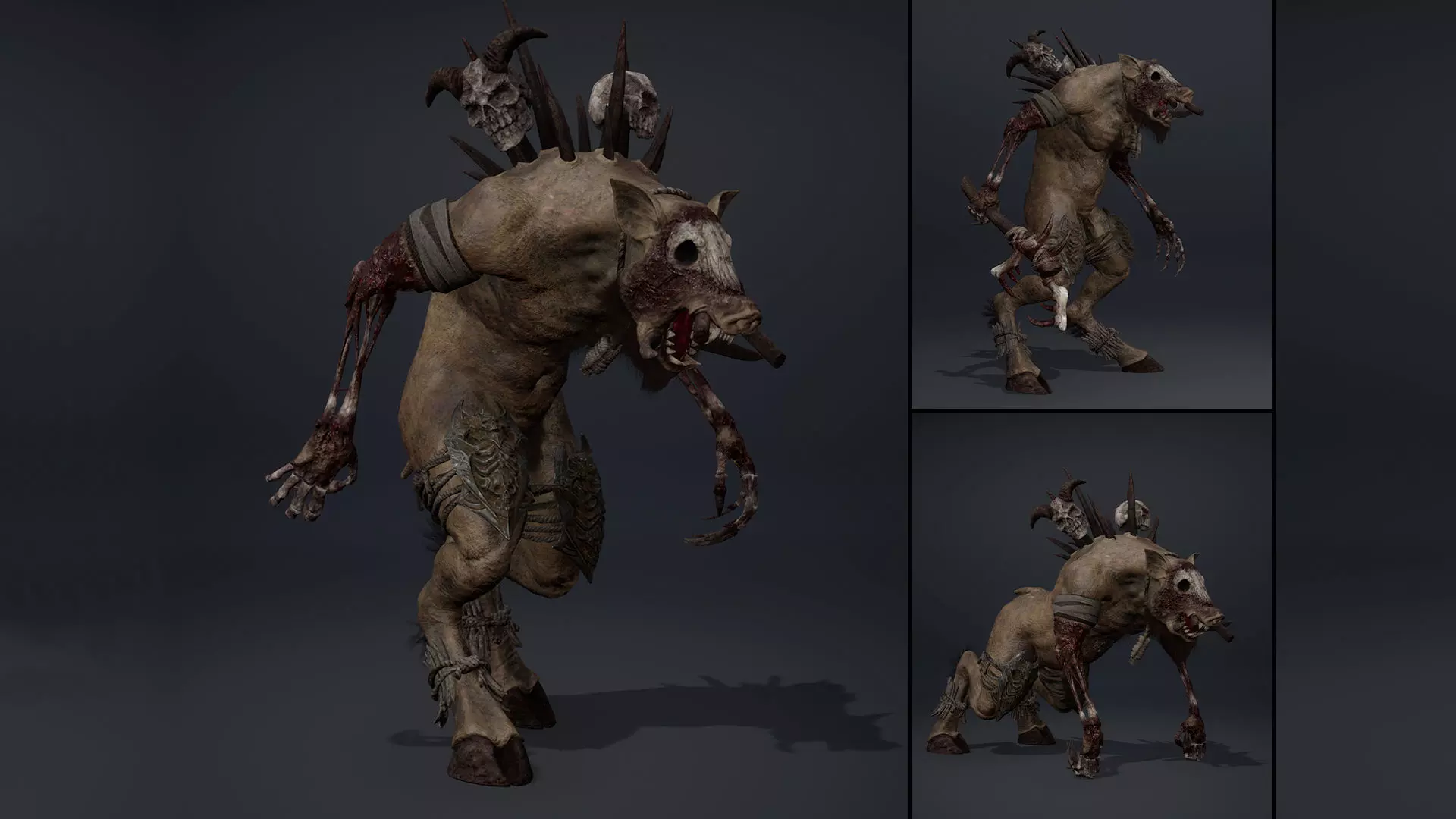 Thunderhowl Damaged Brutal Low-poly 3D model