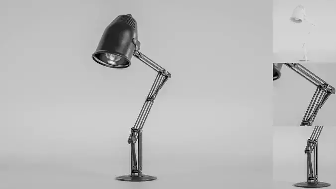Industrial sci-fi desk lamp concept