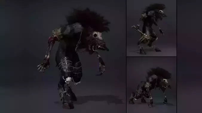 Thunderhowl Furry Brutal Low-poly 3D model