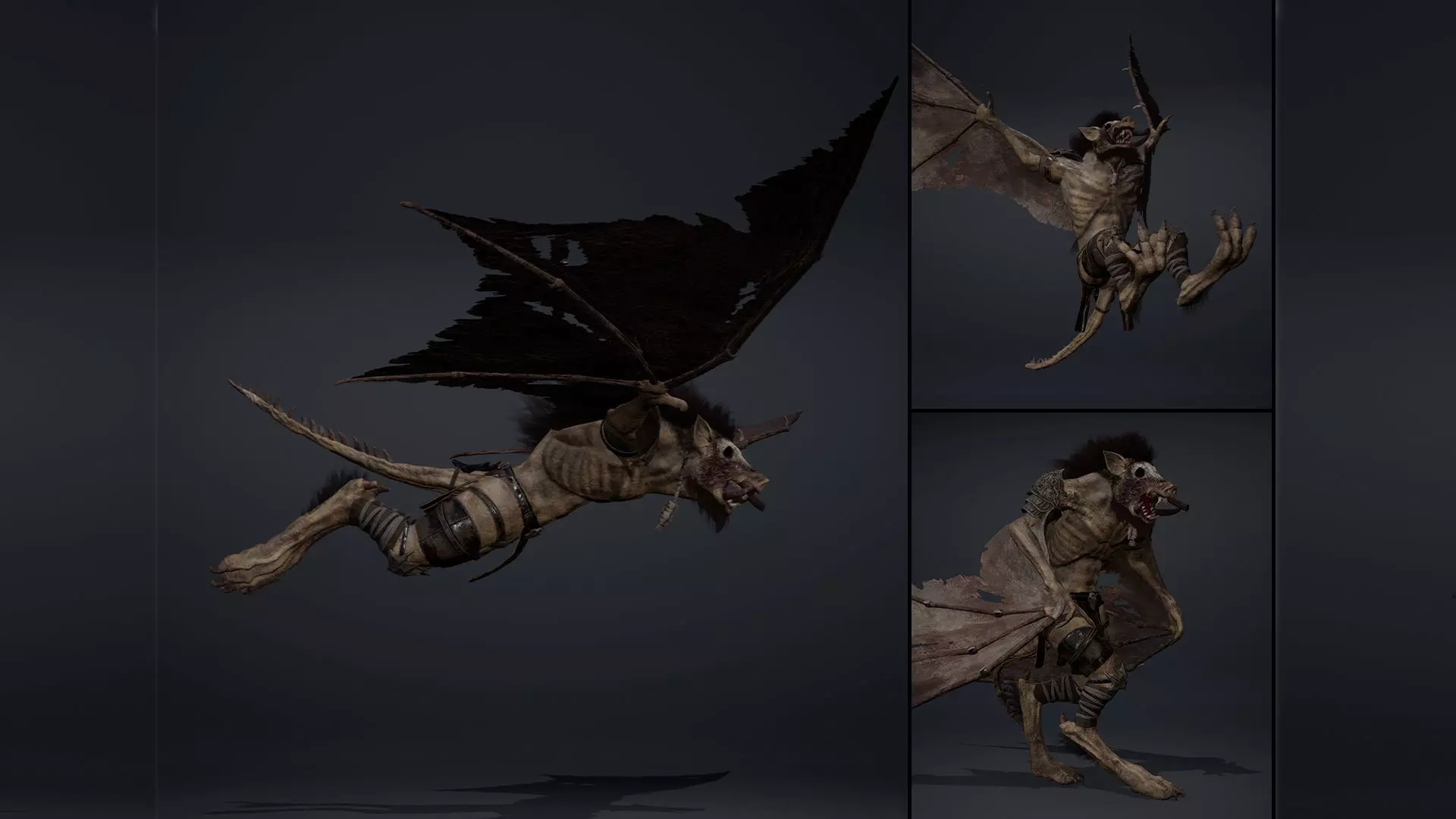 Thunder Barbarian Wing1 Low-poly 3D model