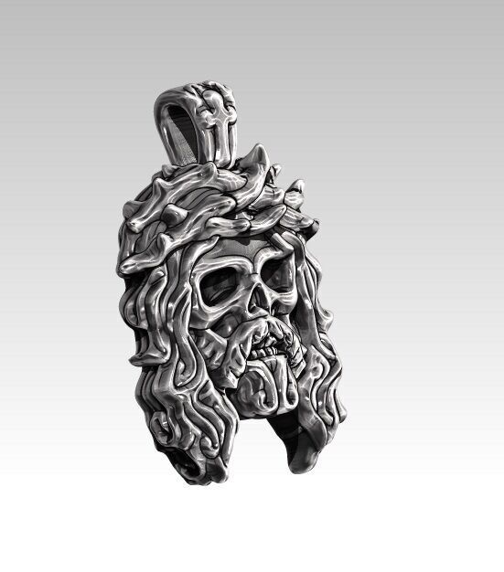 JESUS pendant 3D print model_1