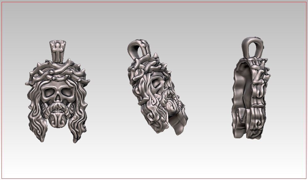 JESUS pendant 3D print model_2