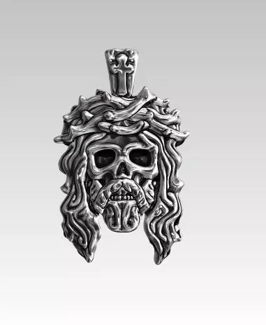 JESUS pendant 3D print model_0
