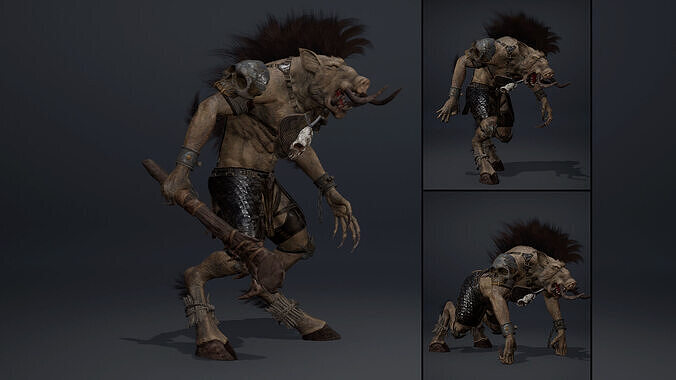 Thunder Barbarian Arm2 Brutal Low-poly 3D model