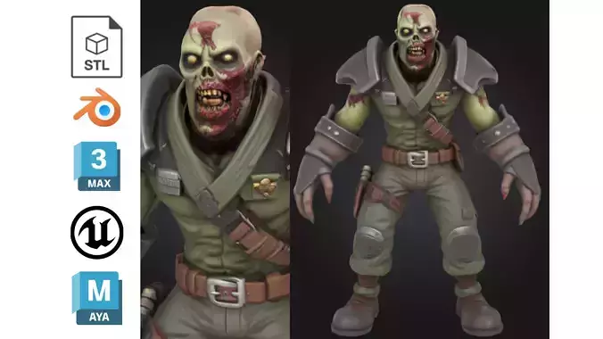 Stylized Zombie Soldier