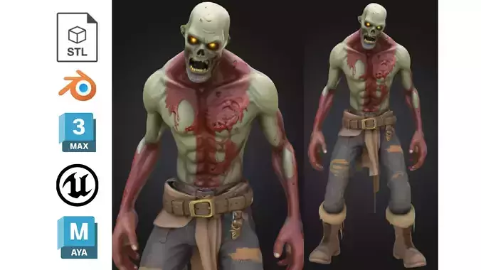 Stylized Skinny Zombie