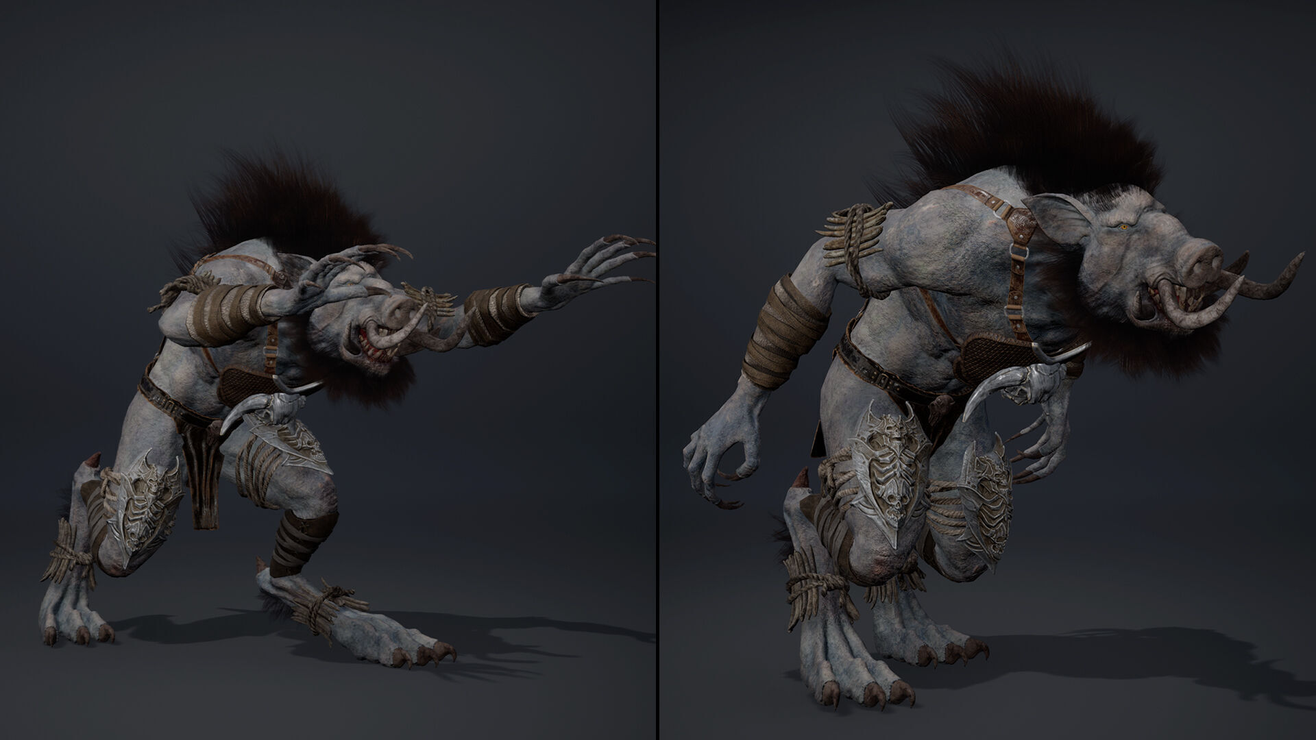 Thunder Barbarian Arm1 Brutal Low-poly 3D model_21