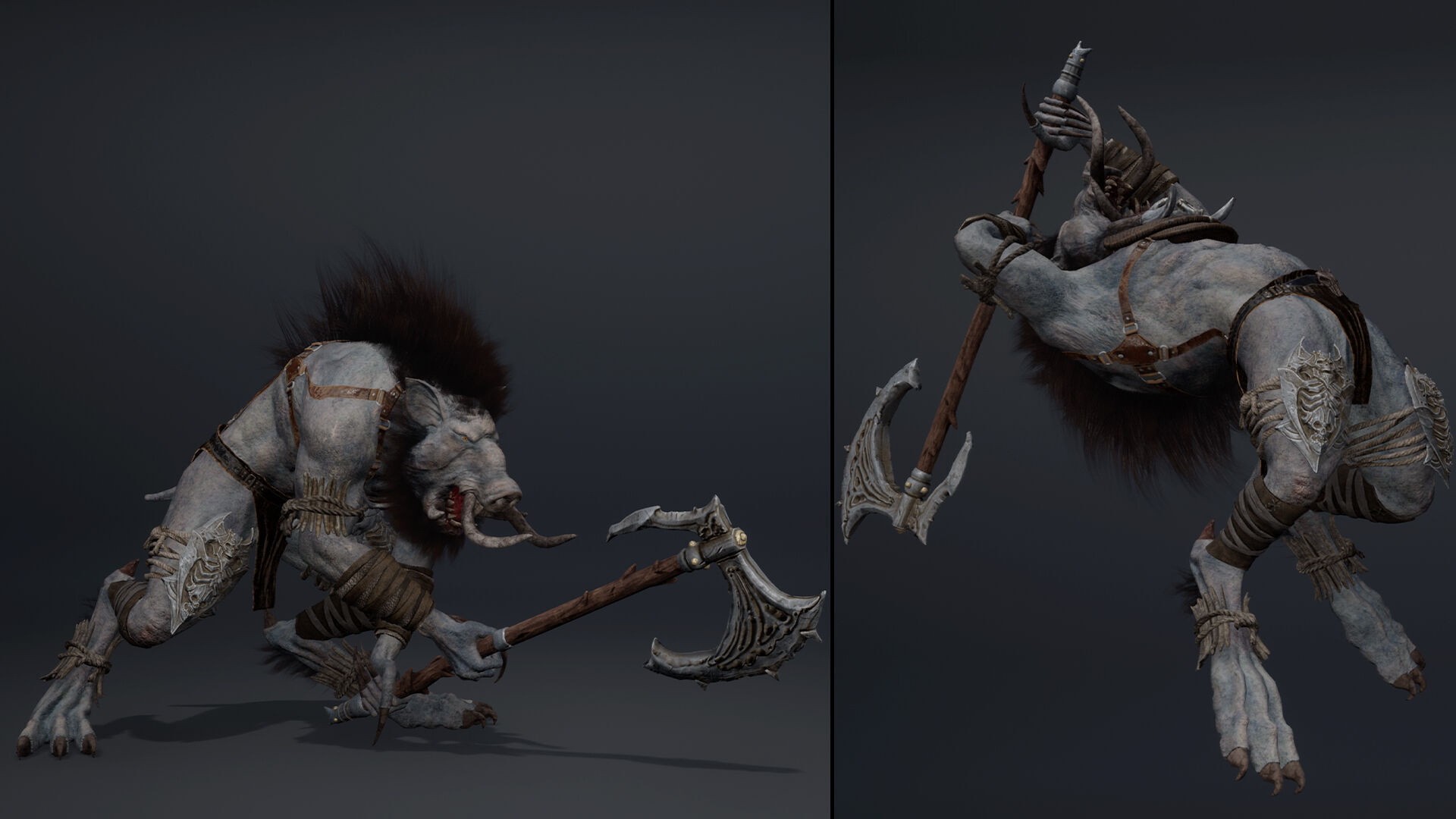 Thunder Barbarian Arm1 Brutal Low-poly 3D model_12