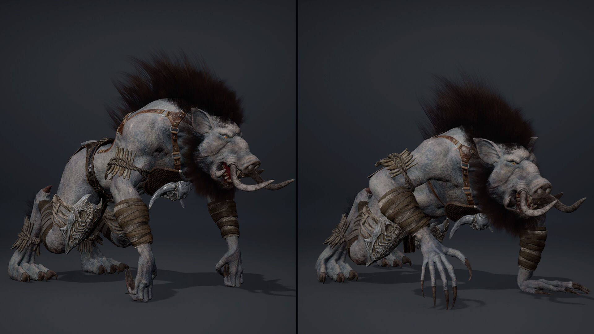 Thunder Barbarian Arm1 Brutal Low-poly 3D model_9