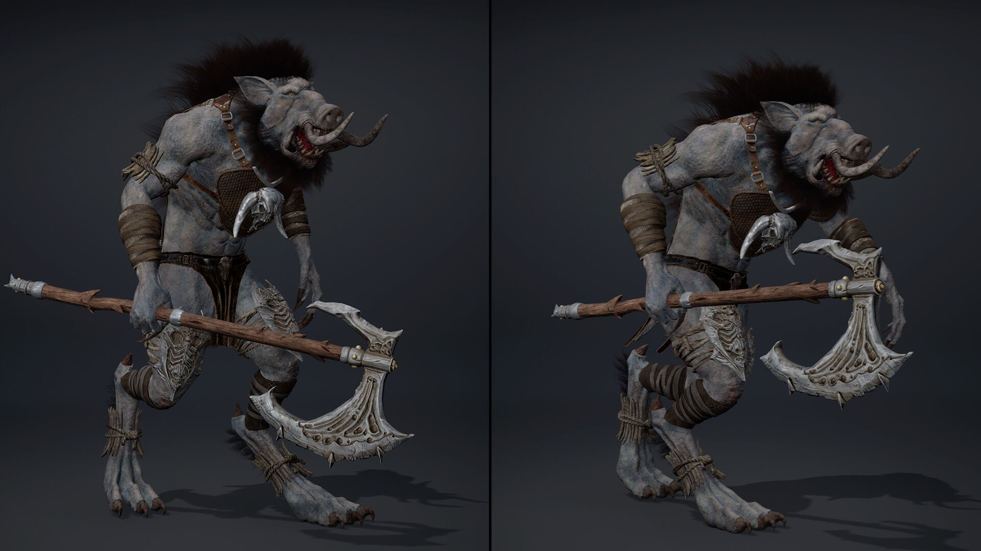 Thunder Barbarian Arm1 Brutal Low-poly 3D model_19