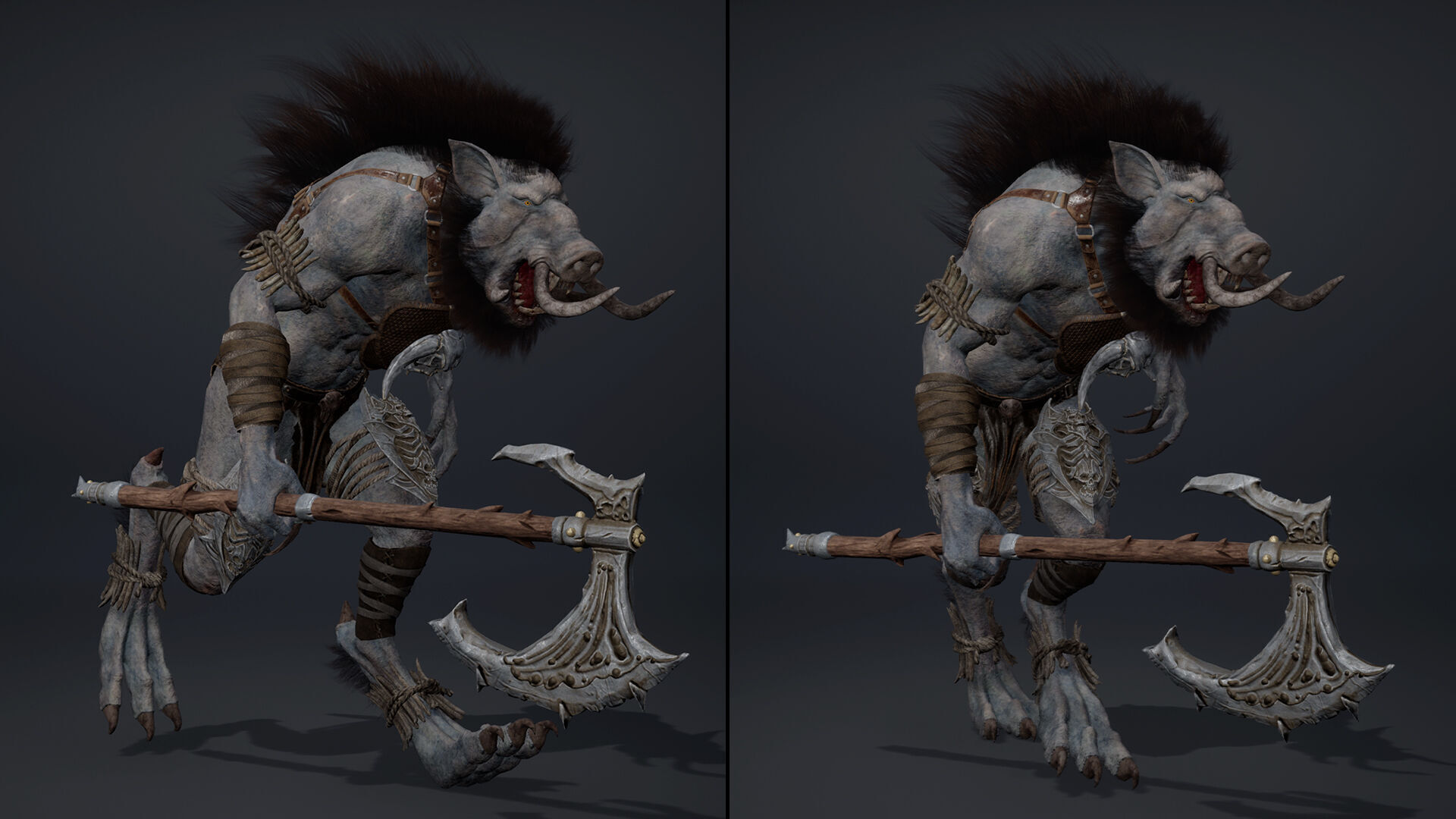 Thunder Barbarian Arm1 Brutal Low-poly 3D model_20